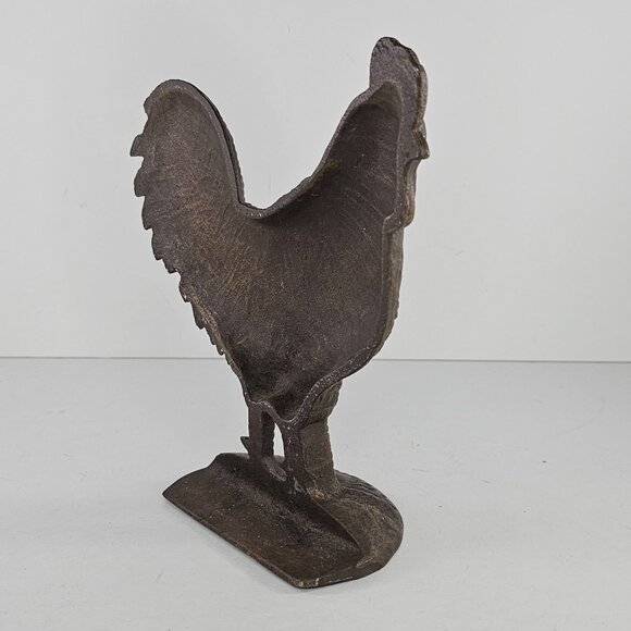 Vintage Rooster Chicken Doorstop Wedge Farmhouse Decor - Picture 4 of 9
